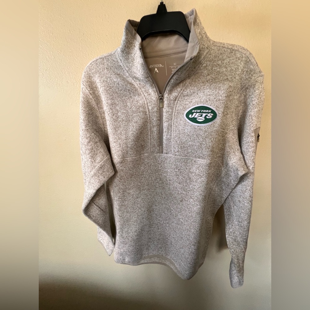 Antigua Gray Men's Jets Sweater